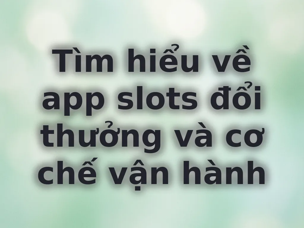 Cơ chế vận hành Slots
